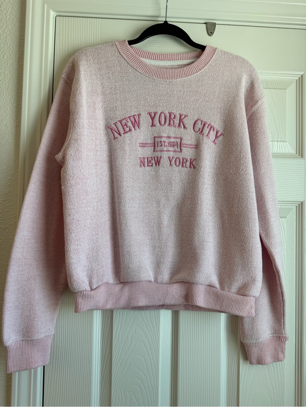 Pink New York City Crewneck Sweater